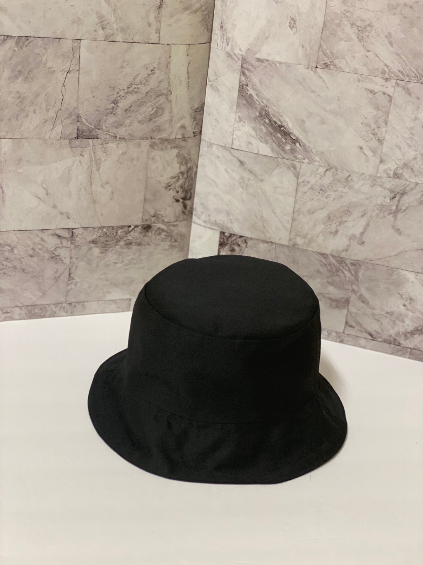 Black Bucket Hat - Handcrafted